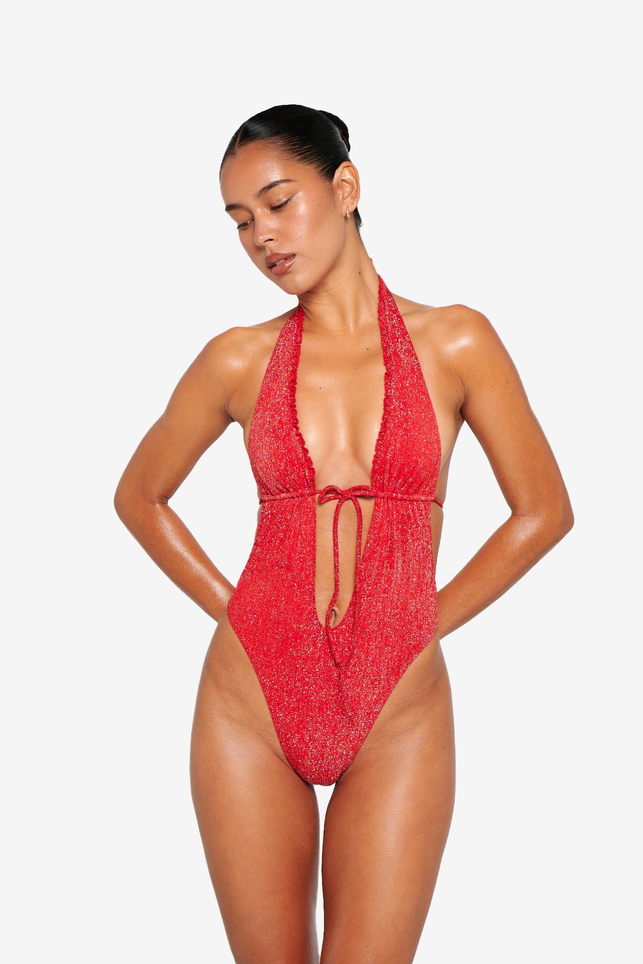 Solara Swimsuit - Blush Glitter