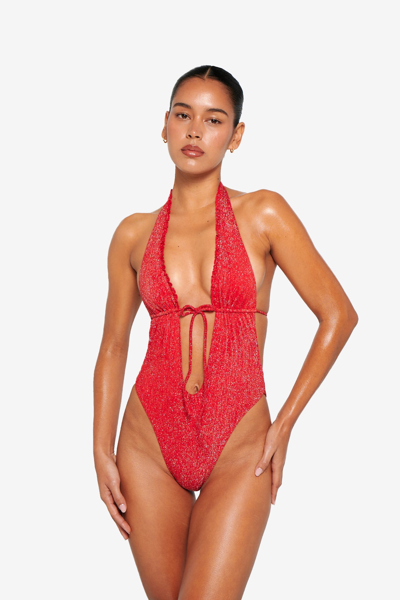 Solara Swimsuit - Blush Glitter