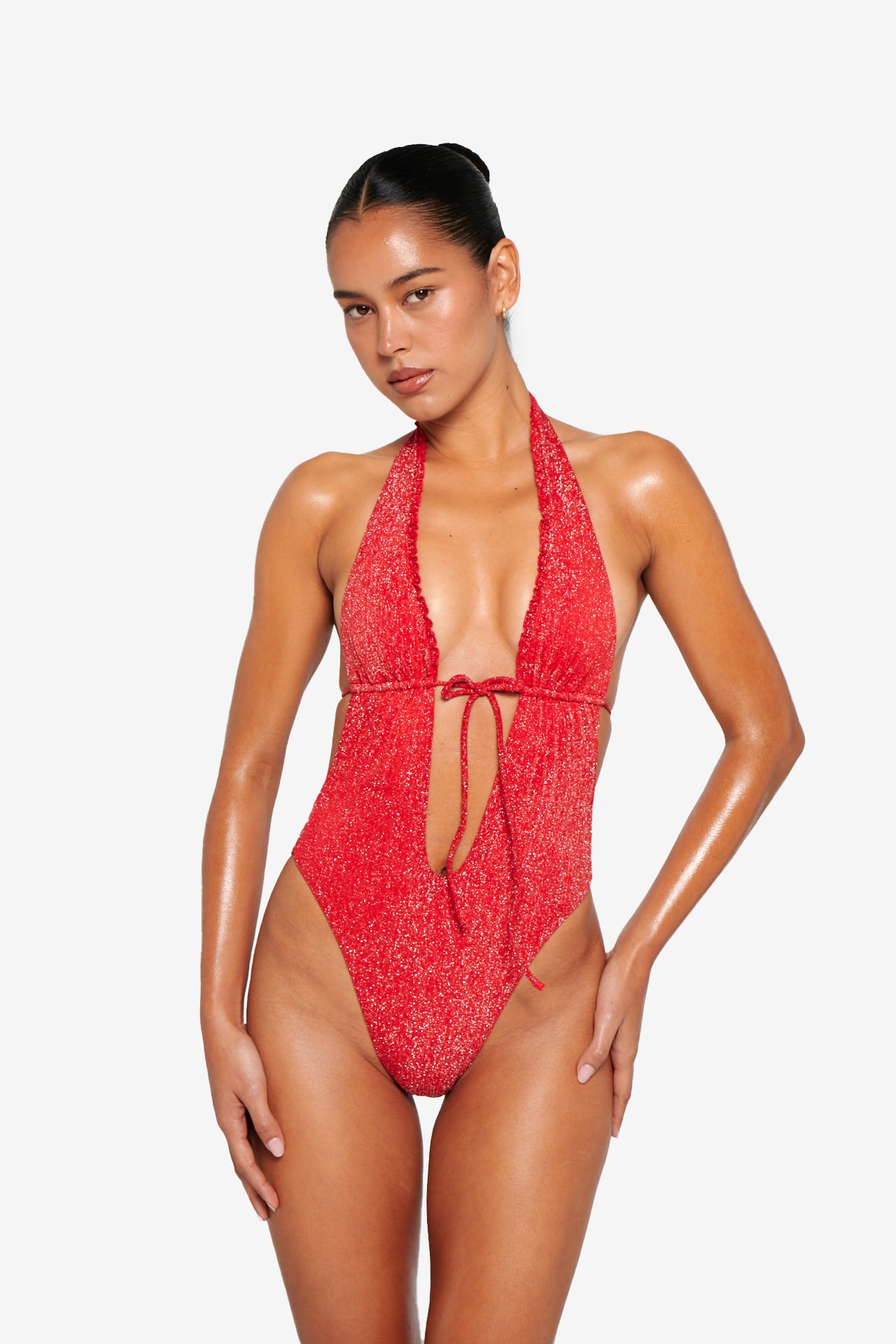 Solara Swimsuit - Blush Glitter