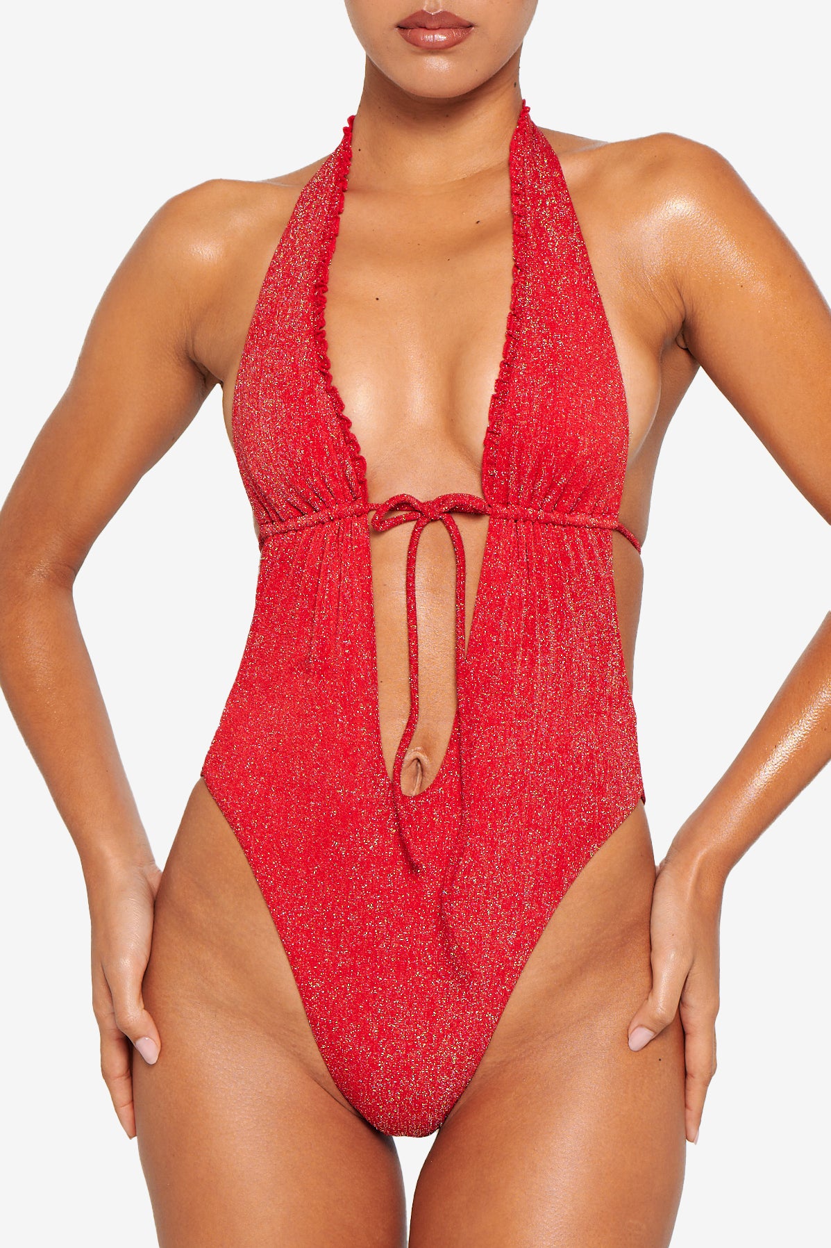 Solara Swimsuit - Blush Glitter