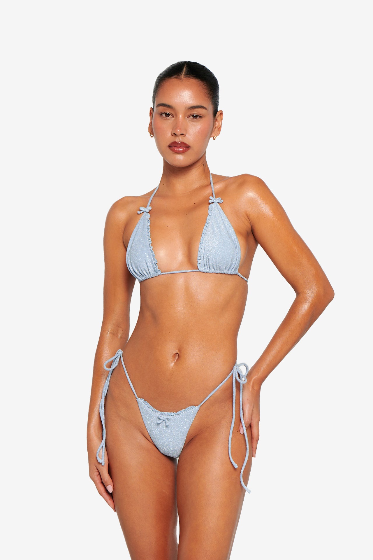 Dune Top - Baby blue Glitter