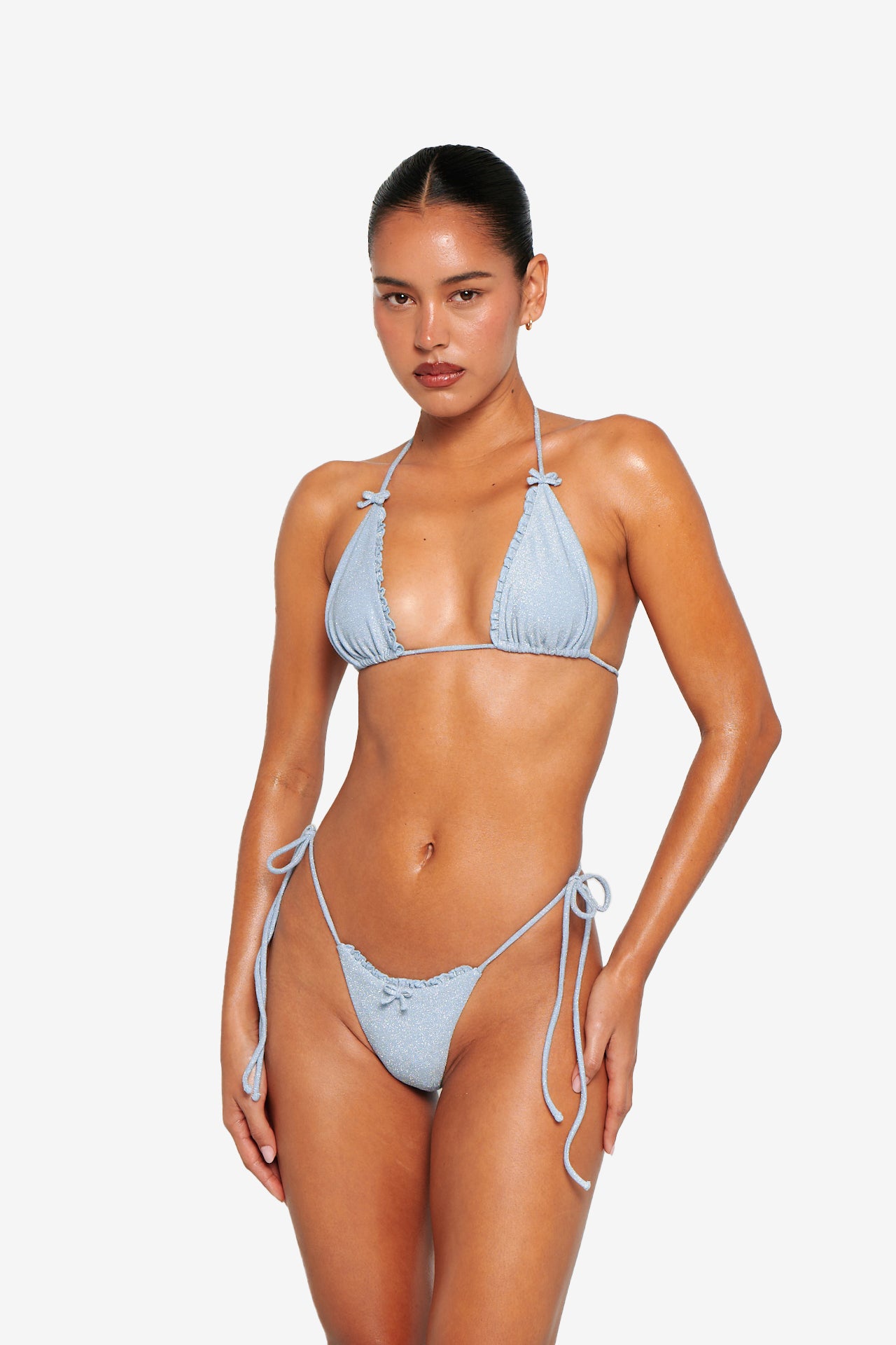 Dune Top - Baby blue Glitter