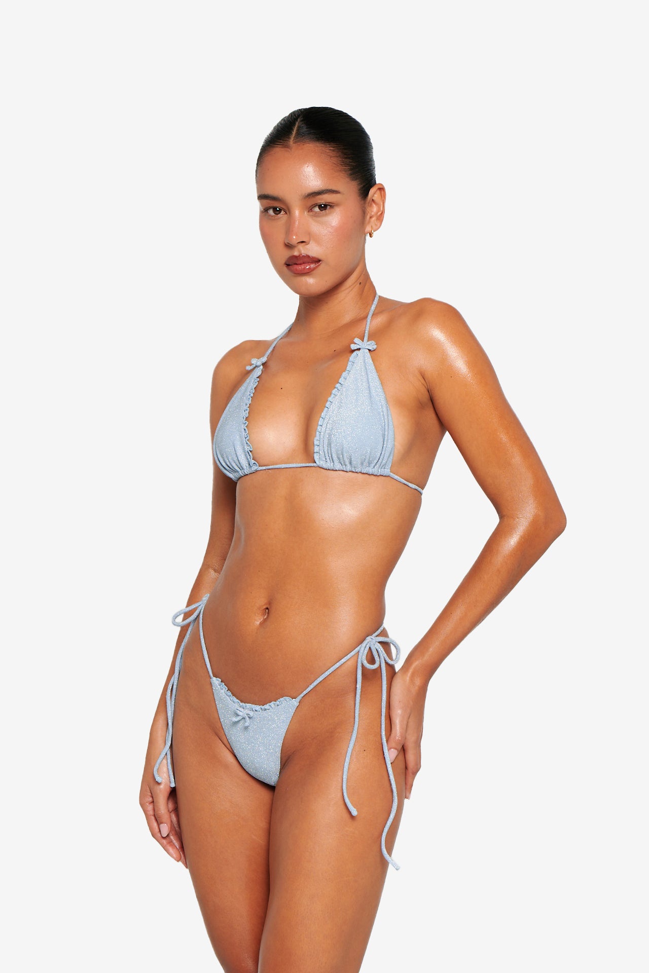 Dune Top - Baby blue Glitter