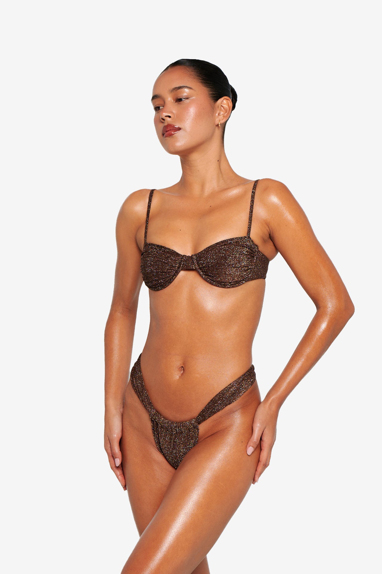 Kalia Bottoms - Brown Glitter