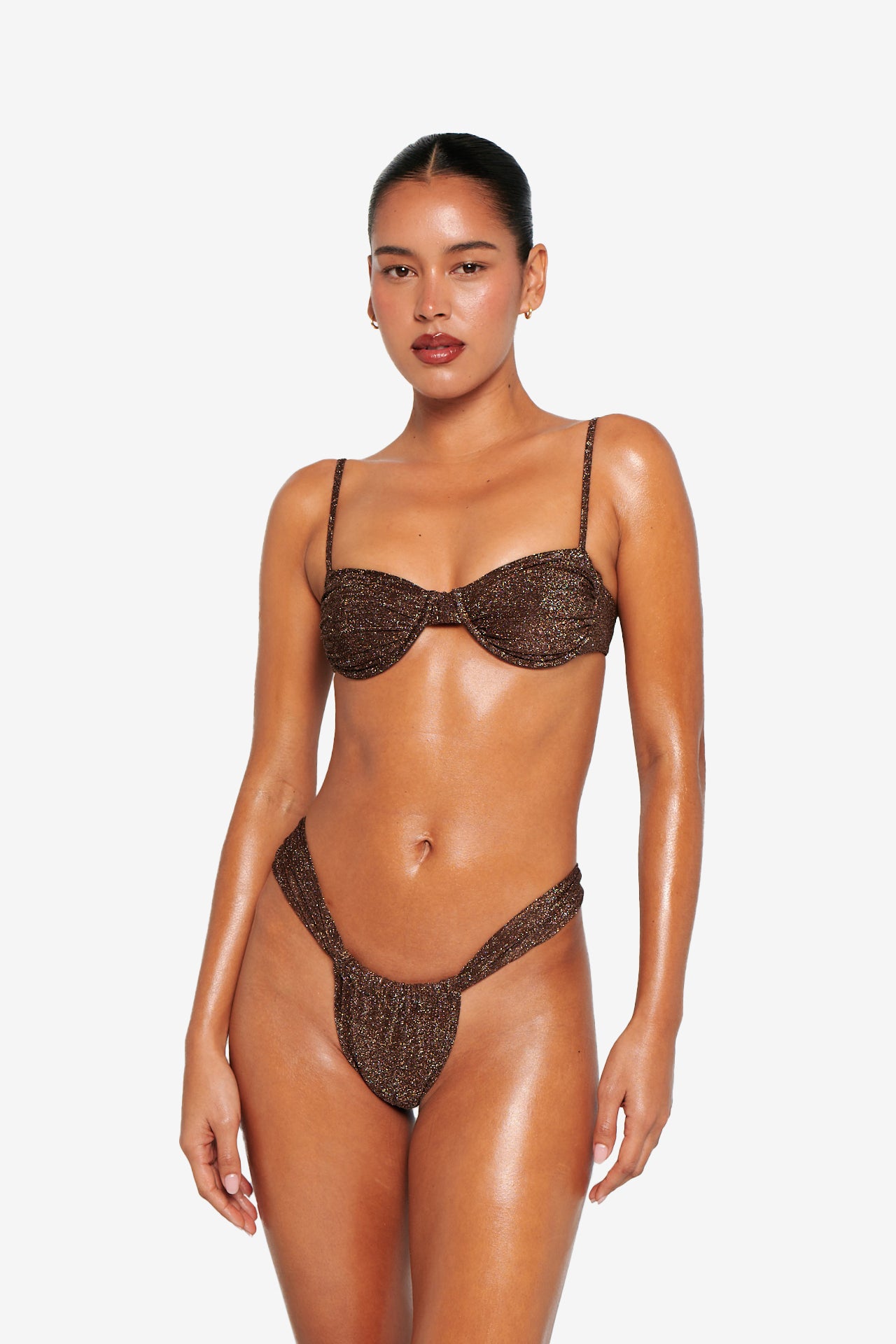 Kalia Bottoms - Brown Glitter