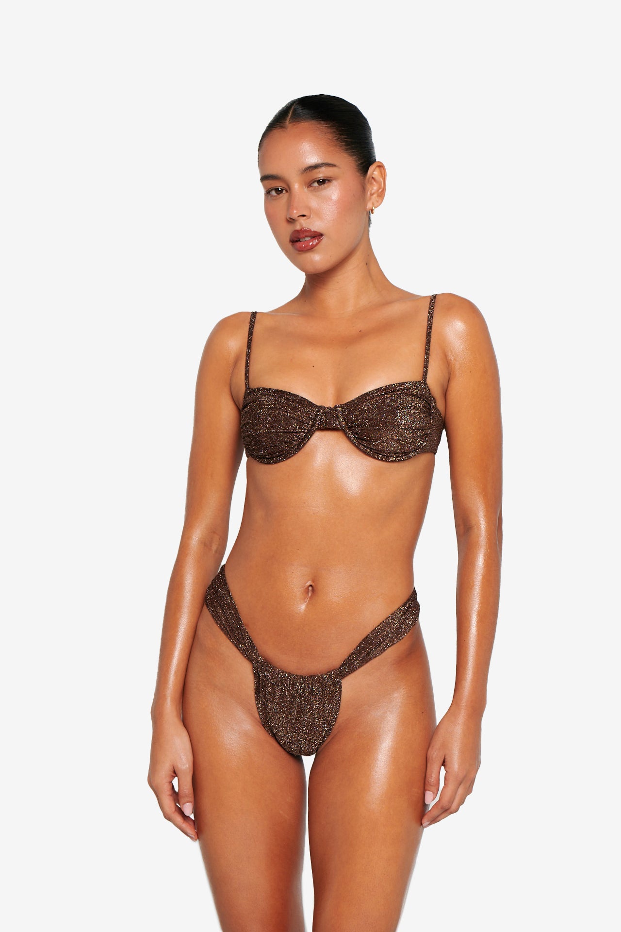 Kalia Bottoms - Brown Glitter