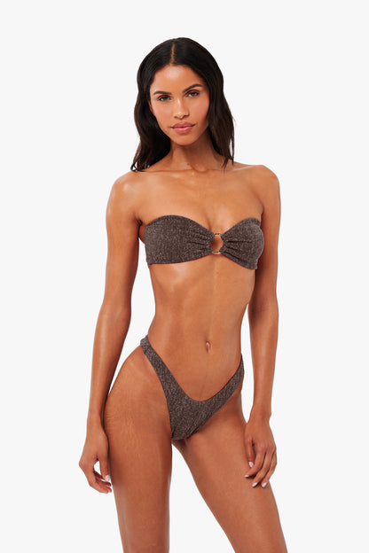Isla Top - Brown Glitter