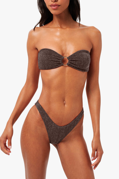 Isla Top - Brown Glitter