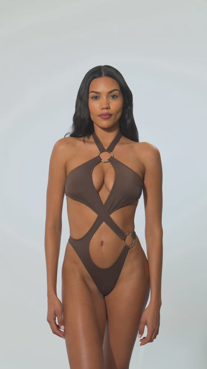 Amalfi Swimsuit - Brown